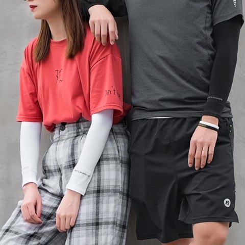 Rękawki przeciwsłoneczne kolarskie rowerowe z filtrem UPF50+ 3 szt. - czarne