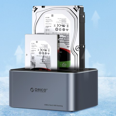 Stacja dokująca 6656C3-C z klonowaniem offline na 5 dysków 2.5'' / 3.5'' SATA HDD / SSD - szara