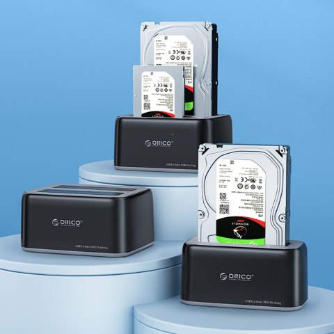 Stacja dokująca 6829C3 na 2 dyski 2.5'' / 3.5'' SATA HDD / SSD - czarna