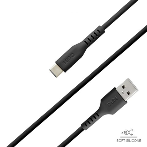 Kabel przewód USB-A - USB-C 1.5m - czarny