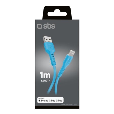 Kabel przewód USB-A - iPhone Lightning - niebieski