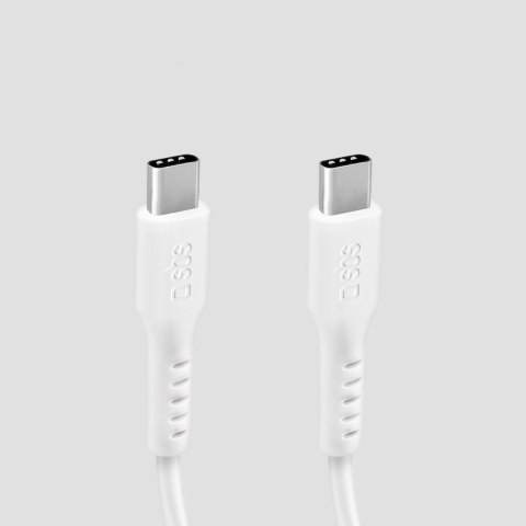 Kabel przewód USB-C PD 25W 1 m - biały