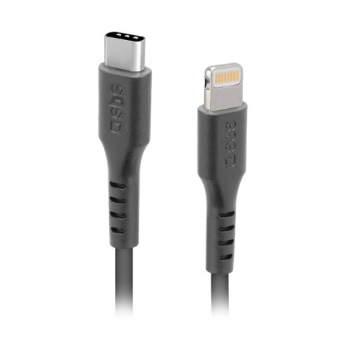 Kabel przewód USB-C - iPhone Lightning 1m - czarny