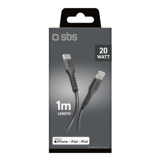 Kabel przewód USB-C - iPhone Lightning 1m - czarny