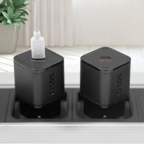 Ładowarka sieciowa Power Delivery GaN USB-C 20W - czarna