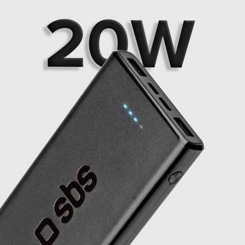 Powerbank 10000 mAh Power Delivery 20W - czarny