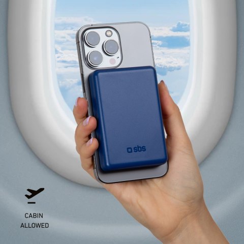 Powerbank 5000 mAh MagSafe - niebieski