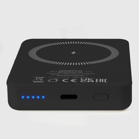 Powerbank beprzewodowy 5000 mAh USB-C MagSafe - czarny