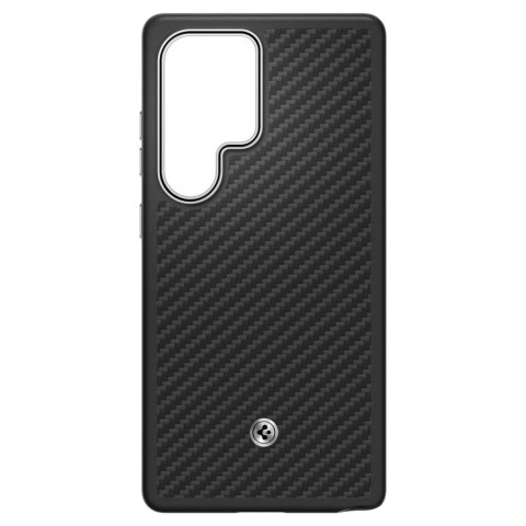 Etui silikonowe Spigen Enzo Aramid z ringiem MagFit do Samsung Galaxy S25 Ultra - czarne