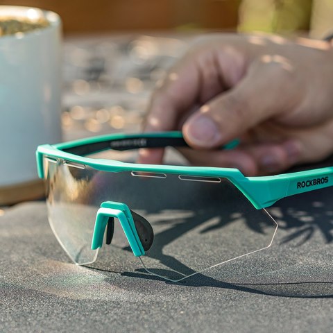 Okulary rowerowe polaryzacyjne z filtrem UV i wkładką korekcyjną - szare