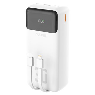 Powerbank 30000mAh z wbudowanymi kablami PD 22.5W - biały