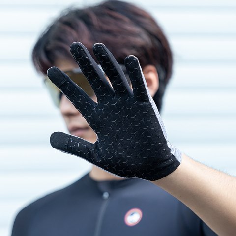 Rękawiczki rowerowe oddychające pełne rozmiar XL - szare