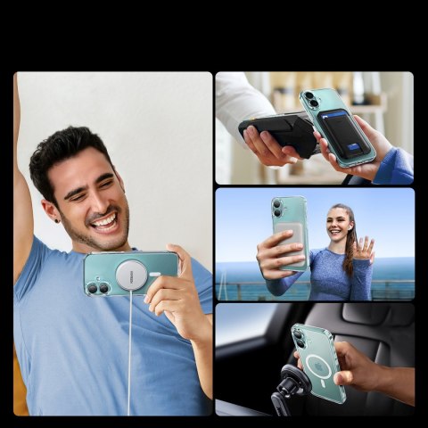 Etui case na iPhone 16 Classy Clear Magnetic z MagSafe - przezroczyste