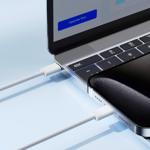 Kabel przewód Ben Series USB-C 60W 1 m - biały
