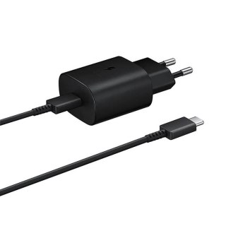 Ładowarka sieciowa Samsung USB-C 25W z kablem USB-C - czarna