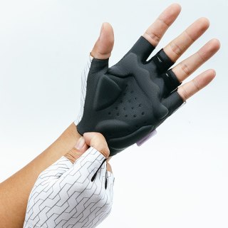 Rękawiczki kolarskie rowerowe MTB rozmiar S - biało-czarne