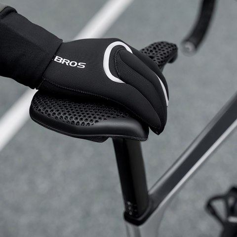 Rękawiczki rowerowe pełne wodoodporne rozmiar S/M - czarne