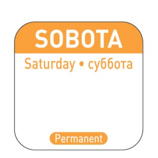 Naklejki food safety na pojemniki wielokrotnego użytku Sobota PL RU EN 1000 szt. Hendi 850121