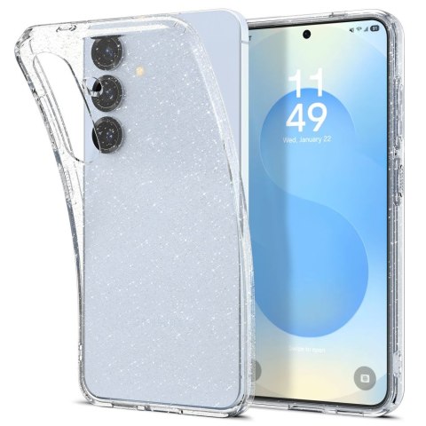 Etui na Samsung Galaxy S25+Liquid Crystal - brokatowo przezroczyste