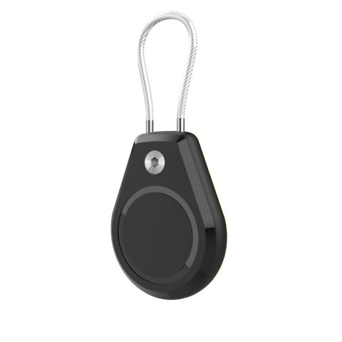 Etui wodoodporne na lokalizator Apple AirTag ze stalową linką - czarne