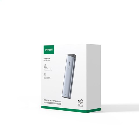 Obudowa na dysk M.2 NVMe/SATA SSD - srebrna
