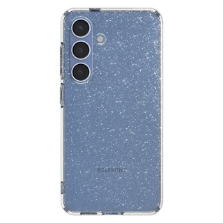 Etui na Samsung Galaxy S25 Liquid Crystal - brokatowo przezroczyste