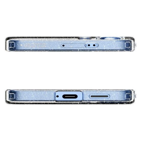 Etui na Samsung Galaxy S25 Liquid Crystal - brokatowo przezroczyste