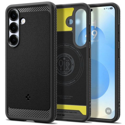 Etui na Samsung Galaxy S25 Rugged Armor Mag MagSafe - czarny mat