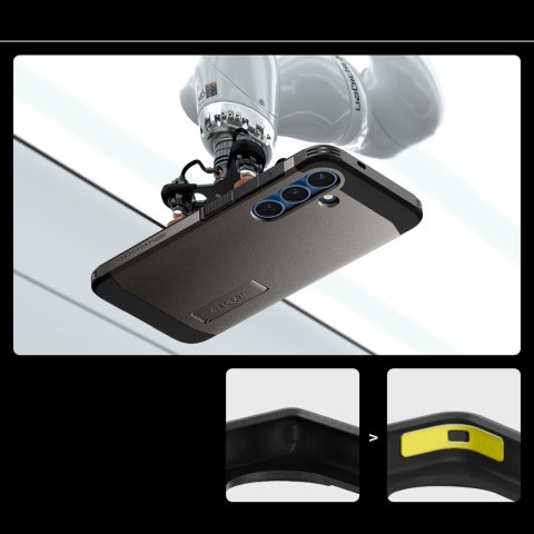 Etui na Samsung Galaxy S25 z podstawką Tough Armor MagSafe - szare