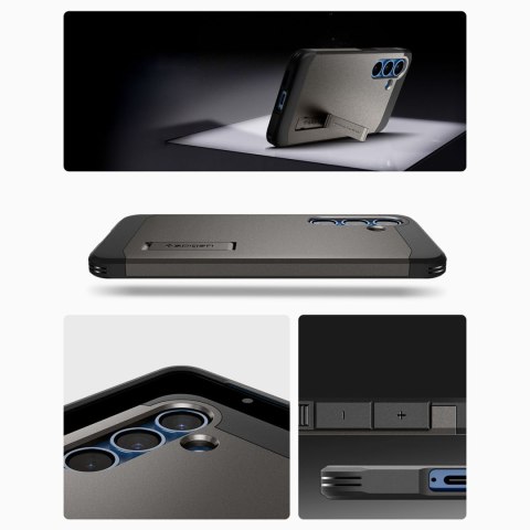 Etui na Samsung Galaxy S25 z podstawką Tough Armor MagSafe - szare