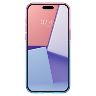 Etui case na iPhone 15 Pro Liquid Crystal - różowo niebieskie