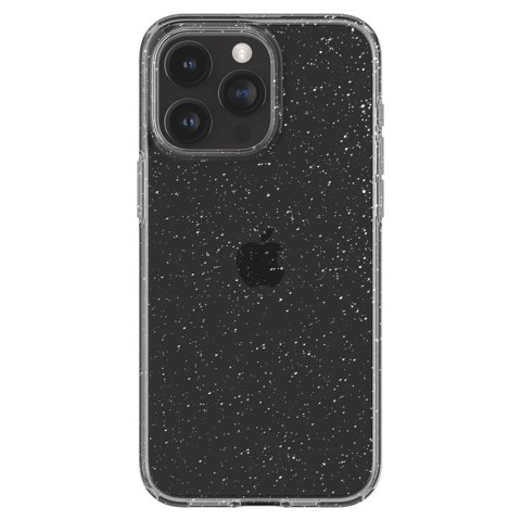 Etui pokrowiec na iPhone 15 Pro Max Liquid Crystal - przezroczysto brokatowe