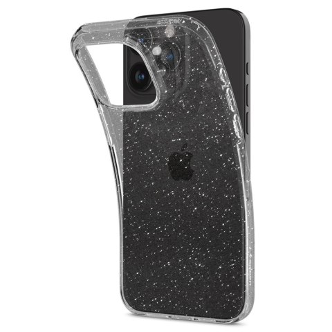 Etui pokrowiec na iPhone 15 Pro Max Liquid Crystal - przezroczysto brokatowe