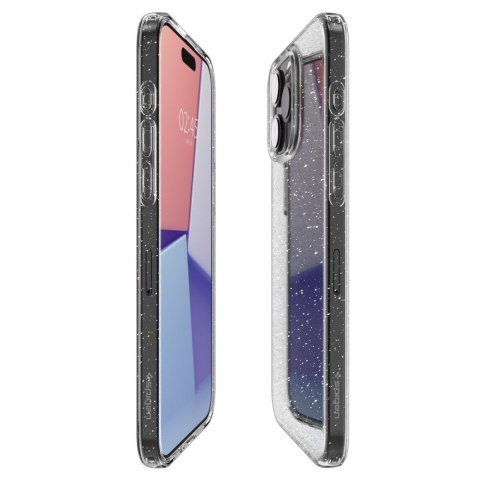 Etui pokrowiec na iPhone 15 Pro Max Liquid Crystal - przezroczysto brokatowe