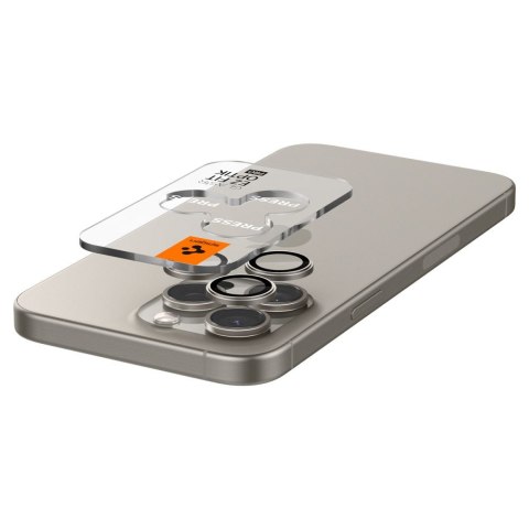 Osłona aparatu na iPhone 14 Pro / Pro Max / 15 Pro / Pro Max tytan naturalny - 2 szt.