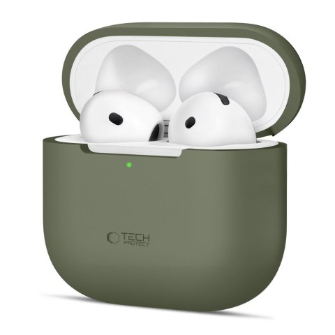 Etui ochronne silikonowe na słuchawki Apple AirPods 4 - oliwkowe