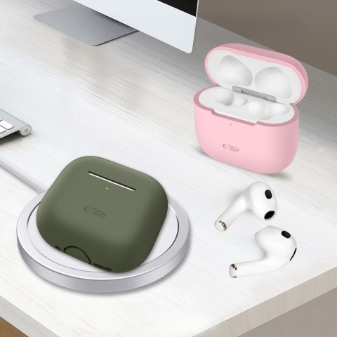Etui ochronne silikonowe na słuchawki Apple AirPods 4 - oliwkowe