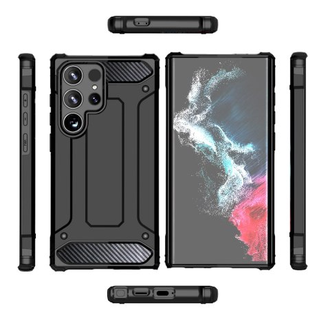 Pancerne hybrydowe etui na Xiaomi Redmi Note 14 Pro+ 5G Hybrid Armor - czarne
