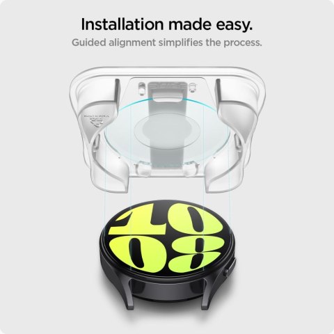 Szkło hartowane z ramką montażową na Samsung Galaxy Watch 7 44 mm - 2 szt.