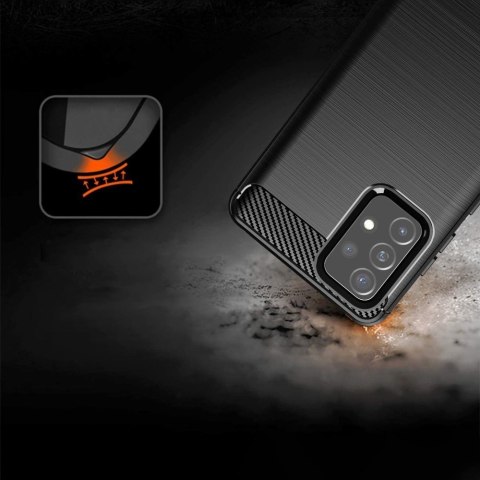 Elastyczne etui pokrowiec na Samsung Galaxy A72 4G Carbon Case - czarny