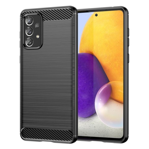 Elastyczne etui pokrowiec na Samsung Galaxy A73 Carbon Case - czarny