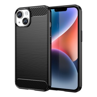 Etui elastyczny żelowy pokrowiec na tył plecki do iPhone 14 Plus Carbon Case - czarny