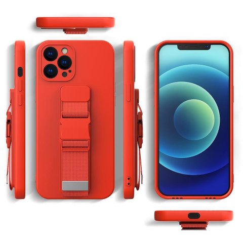 Silikonowe etui ze smyczą paskiem do Xiaomi Redmi Note 11 Pro Rope Case - czarny