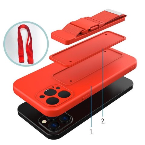 Silikonowe etui ze smyczą paskiem do Xiaomi Redmi Note 11 Pro Rope Case - czarny