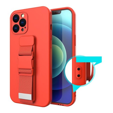 Silikonowe etui ze smyczą paskiem do Xiaomi Redmi Note 11 Pro Rope Case - czarny