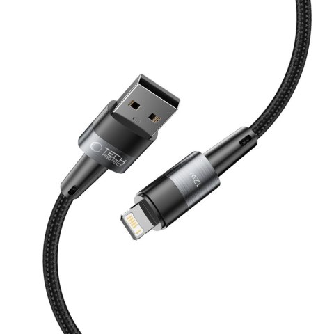 Kabel przewód USB-A - iPhone Lightning 12W 2.4A 2m - szary