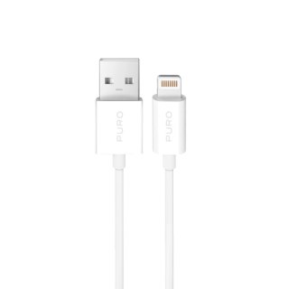 Kabel przewód USB-A - iPhone Lightning TPE 12W 3m - biały