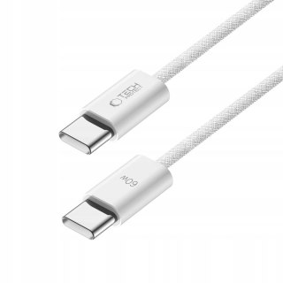 Kabel przewód USB-C PD 60W 3A 1m - biały