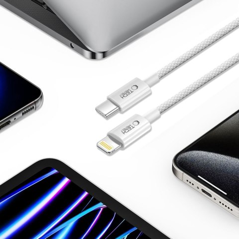 Kabel przewód USB-C - iPhone Lightning PD 27W 3A 100 cm - szary