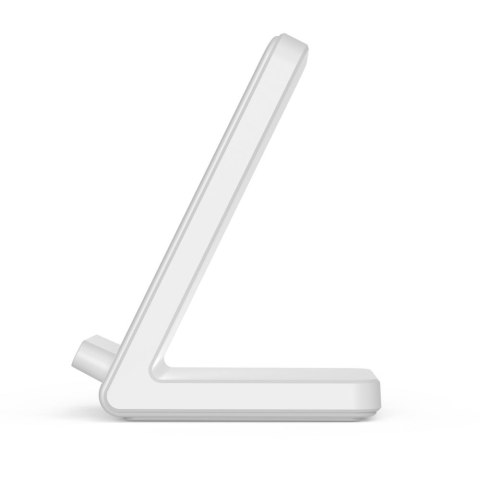 Ładowarka bezprzewodowa do smartfona w formie stojaka 15W - biała